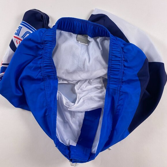 Men's Swim Board Shorts - Blue and White - Picture 5 of 12